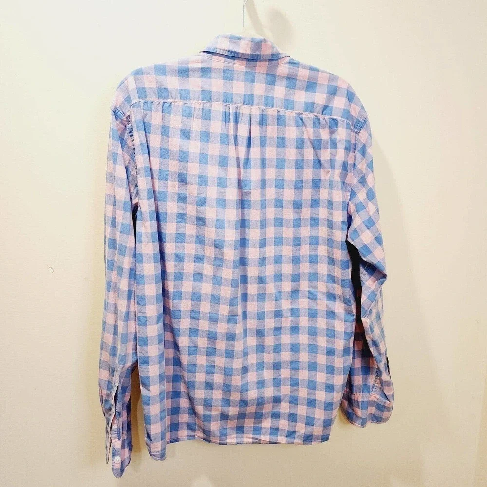 J. CREW men's Plaid Button Down Long Sleeves Shirt Size L